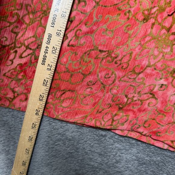 Lost River Clothing Co Batik Crinkle Sleeveless Top Shirt XL Boho Art to Wear - Picture 4 of 5